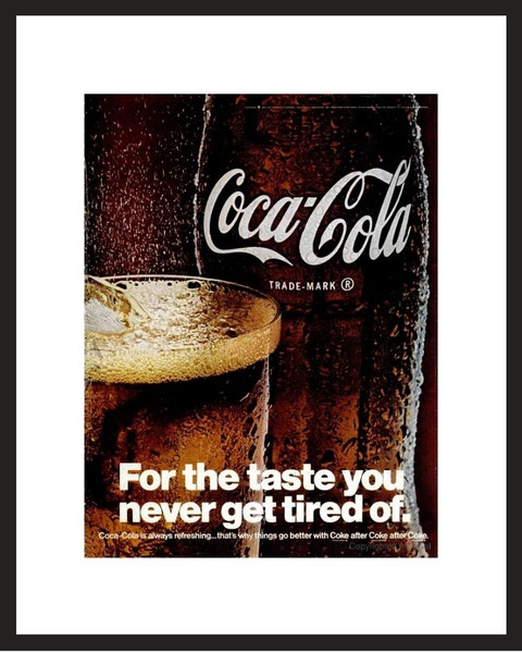 LIFE Magazine - Framed Original Ad - 1967 Coke Ad