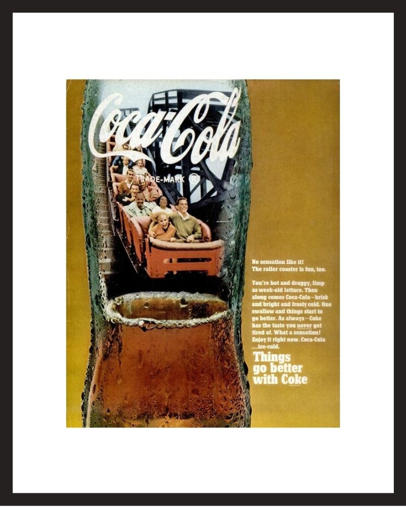 LIFE Magazine - Framed Original Ad - 1968 Coke Ad