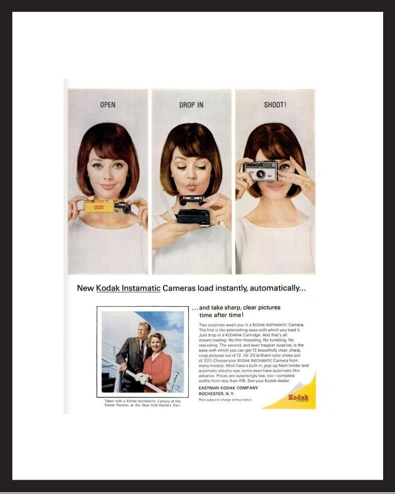 LIFE Magazine - Framed Original Ad - 1964 Kodak Camera