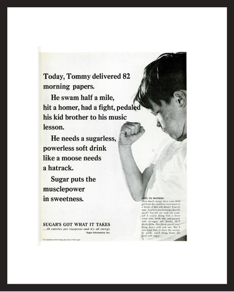 LIFE Magazine - Framed Original Ad - 1964 Sugar Ad