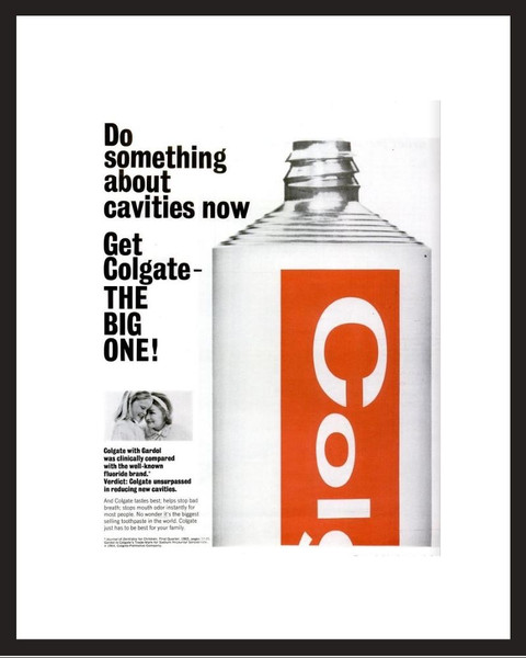 LIFE Magazine - Framed Original Ad - 1964 Colgate Toothpaste Ad
