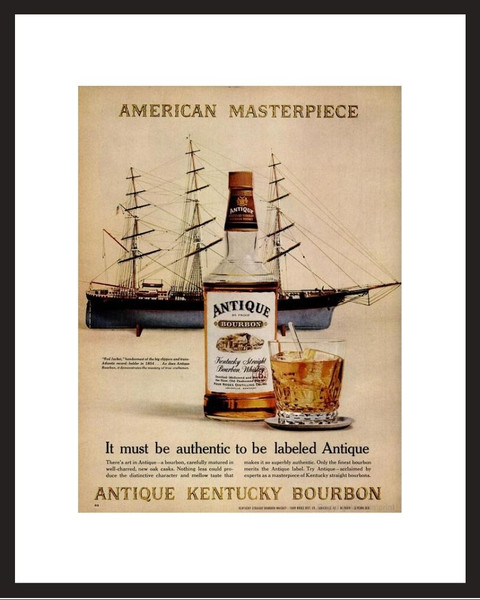 LIFE Magazine - Framed Original Ad - 1962 Antique Bourbon Ad