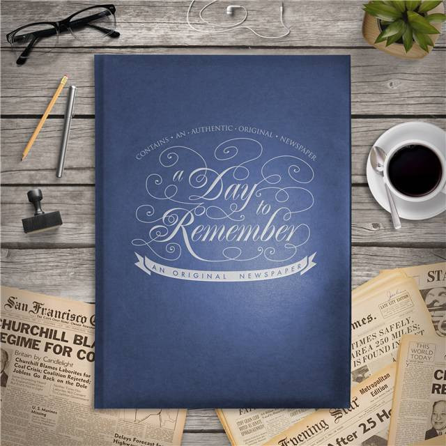 Beautiful hardback cover for your authentic newspaper