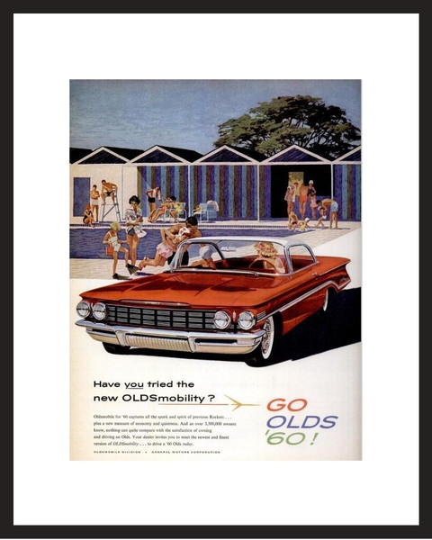 LIFE Magazine - Framed Original Ad - 1960 Oldsmobile Ad