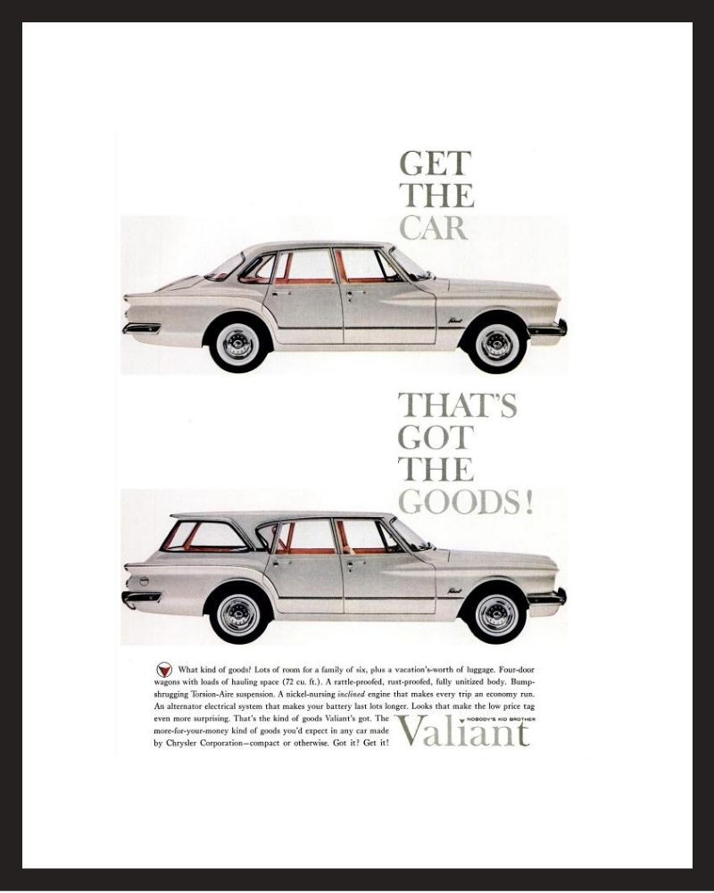 LIFE Magazine - Framed Original Ad - 1960 Chrysler Valiant Ad