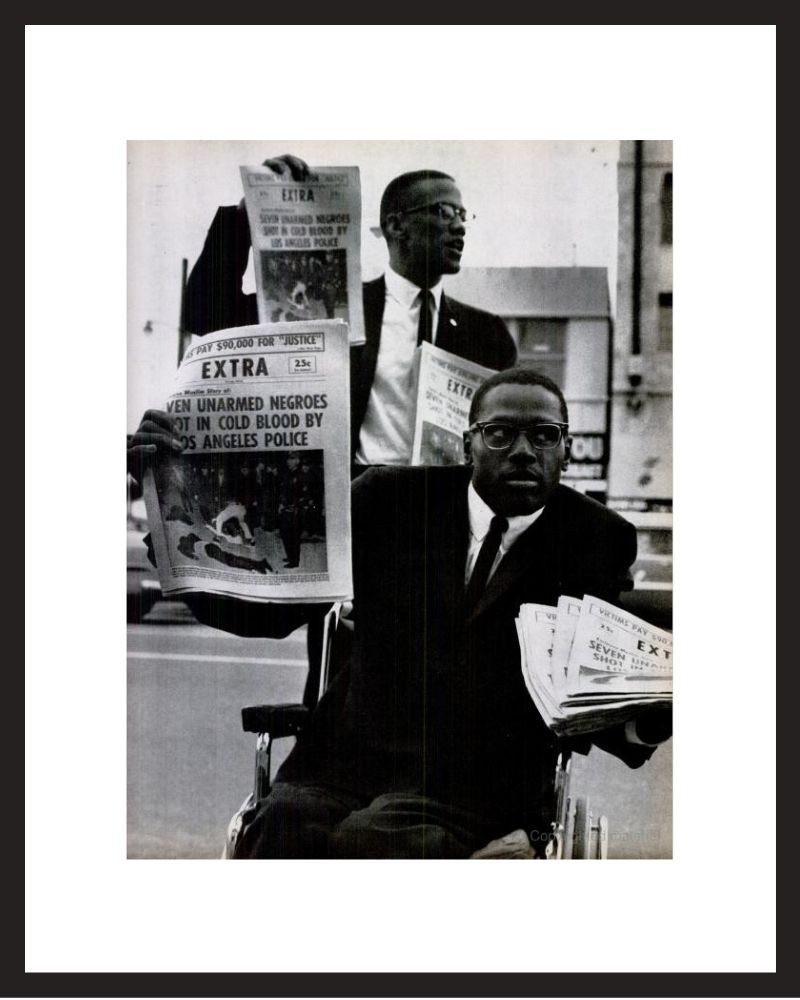 Malcolm X photographed by John Launois, 1964. The Saturday