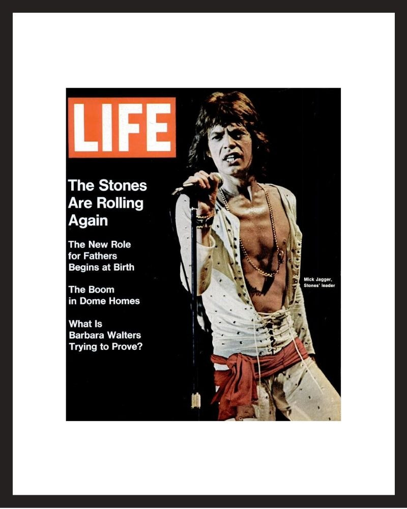 LIFE Magazine - Framed Historic Cover - Mick Jagger in 1972