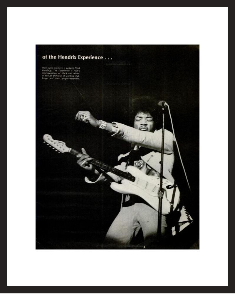 LIFE Magazine - Framed Historic Photograph - Jimi Hendrix in 1968