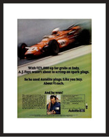 LIFE Magazine - Framed Original Ad - 1967 Autolite / AJ Foyt Spark Plug Ad