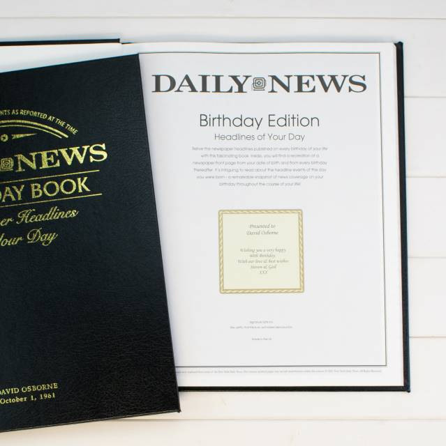 New York Daily News Birthday Newspaper Book 