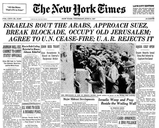 Israel History - Front pages from the NY Times