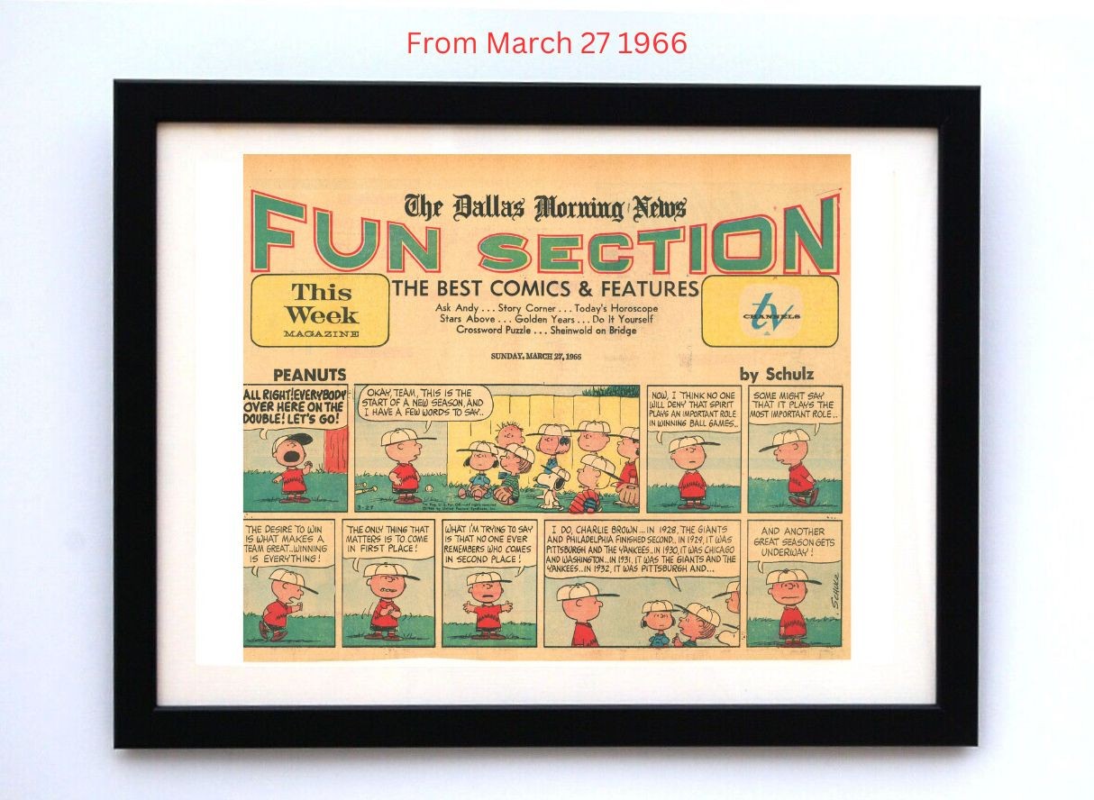 Peanuts by Charles Schultz - Framed Vintage Charlie Brown Comics