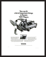 Sexist 1970's Toyota Ad  Framed Vintage Ad from LIFE
