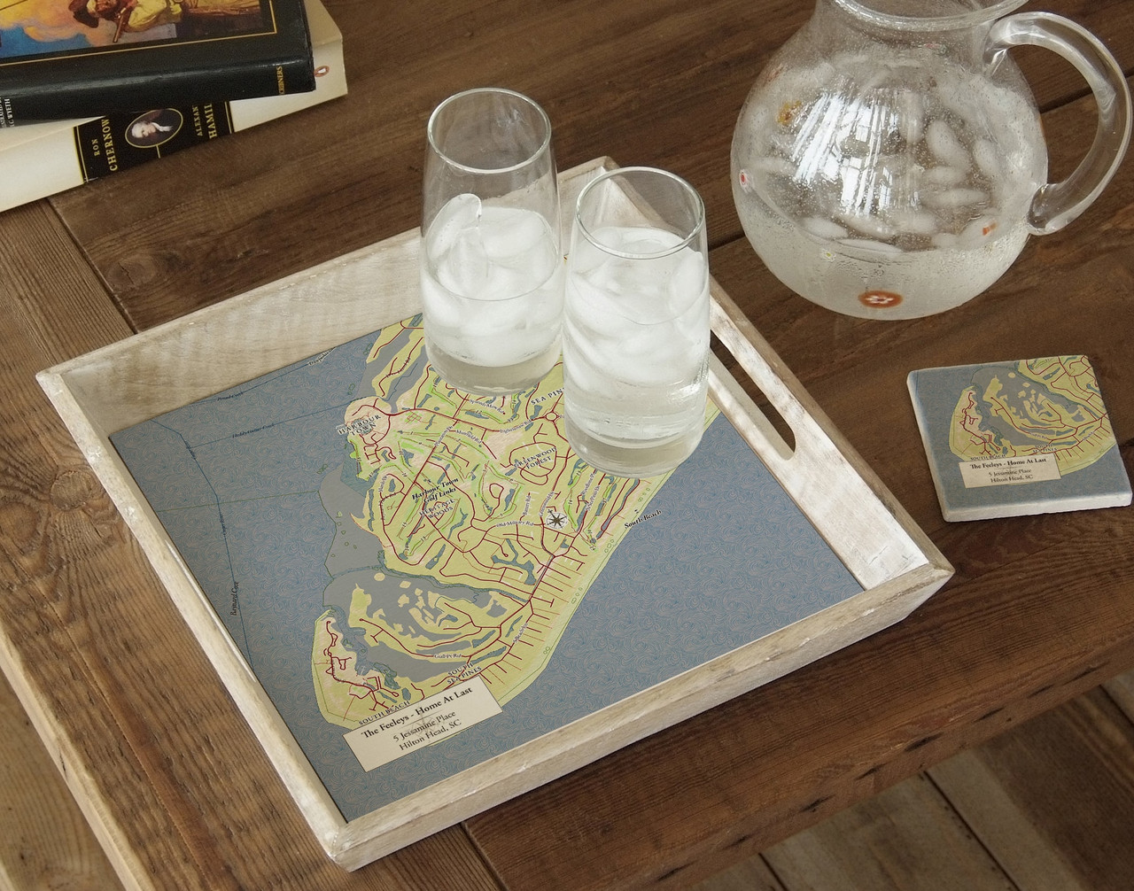 AnyDate Wood Map Serving Tray - Thumbnail 5