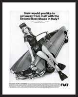 LIFE Magazine - Framed Original Ad - 1966 Fiat Spider Ad