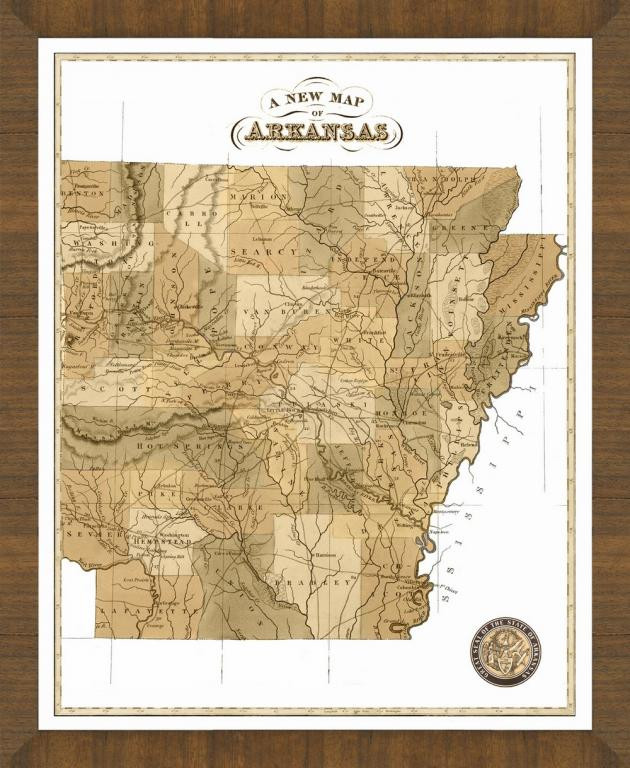 Old Map of Arkansas