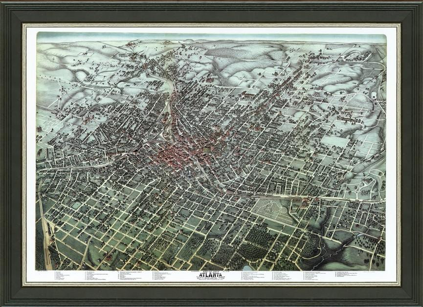 Old Map of Atlanta