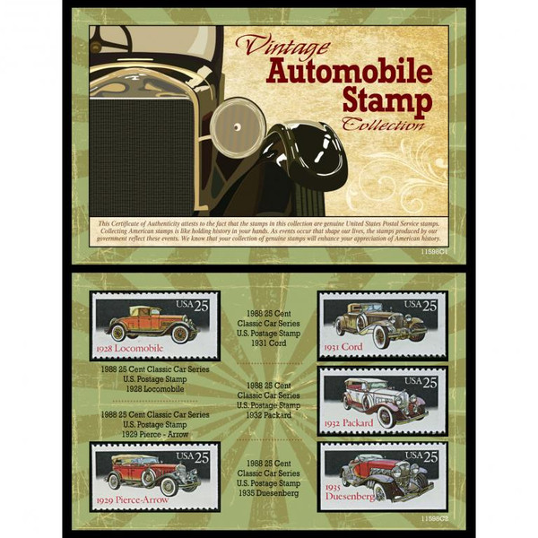 Antique Automobile Stamp Collection