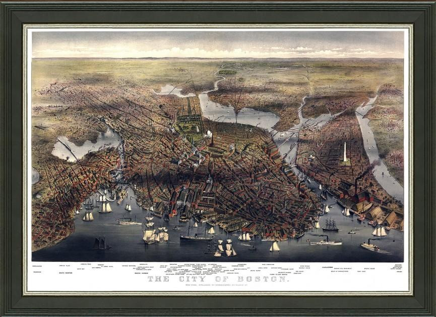 Old Map of Boston