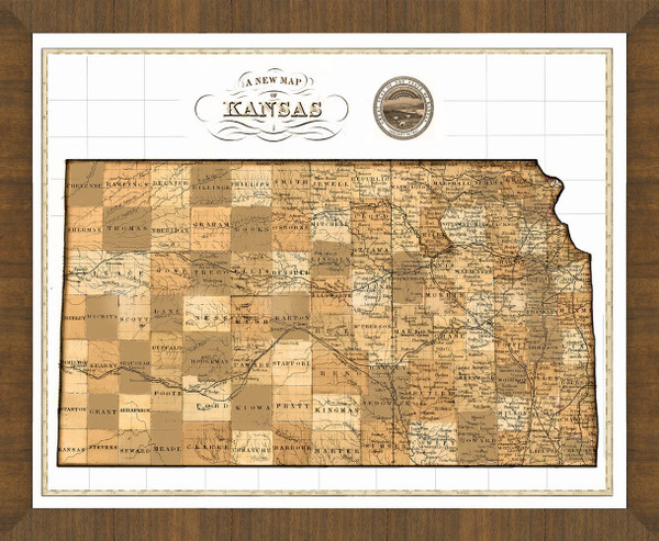 Old Map of Kansas