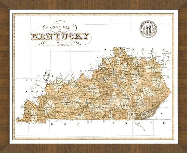 Old Map of Kentucky