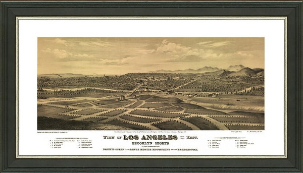 Old Map of Los Angeles