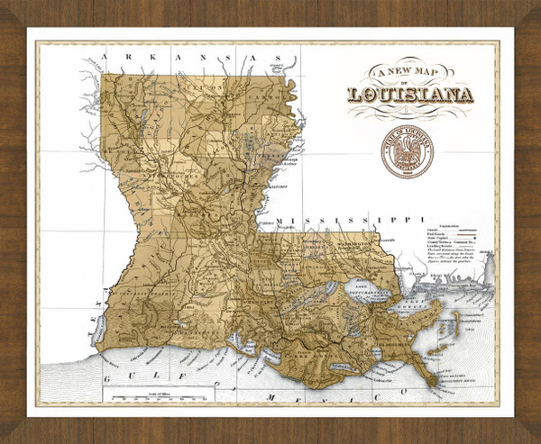Old Map of Louisiana