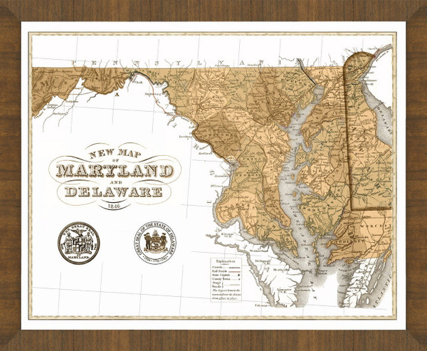 Old Map of Maryland