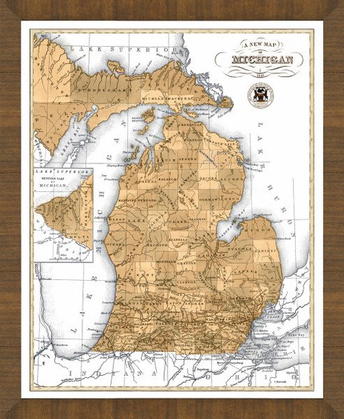 Old Map of Michigan