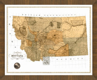 Old Map of Montana
