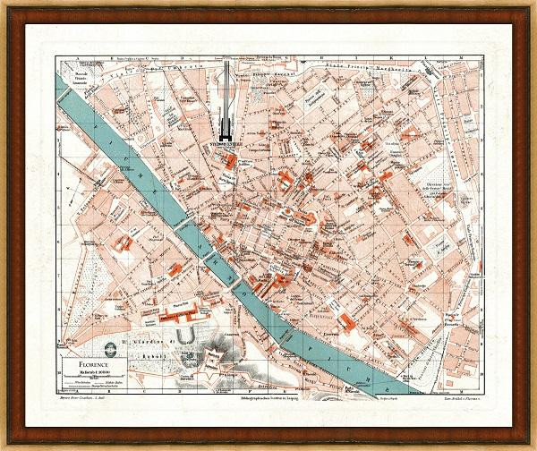 Old Map of Florence