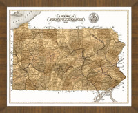 Old Map of Pennsylvania