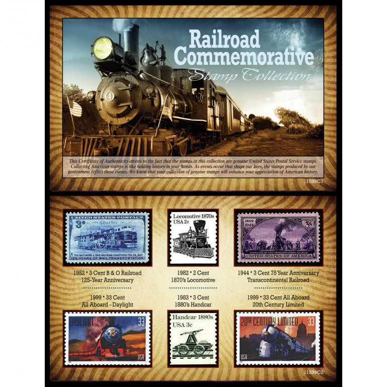 Railroad History Stamp Collection