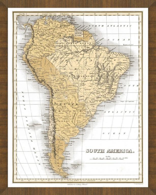 Old Map of South America