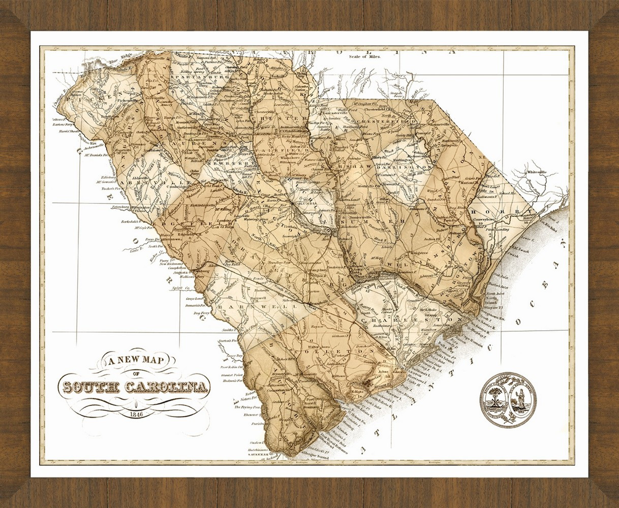 Old Map of South Carolina