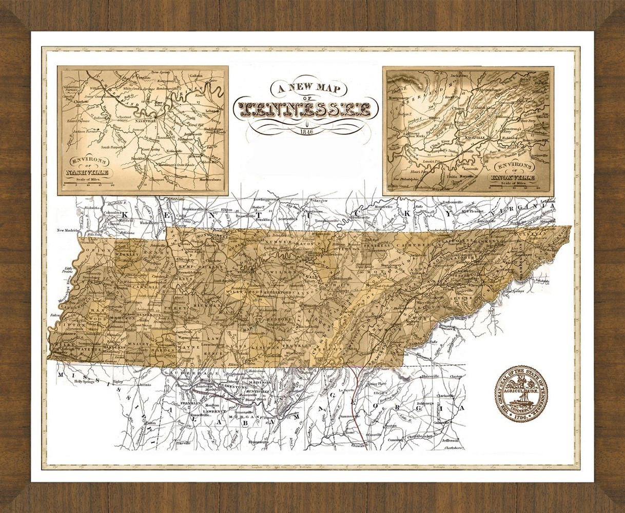 Old Map of Tennessee