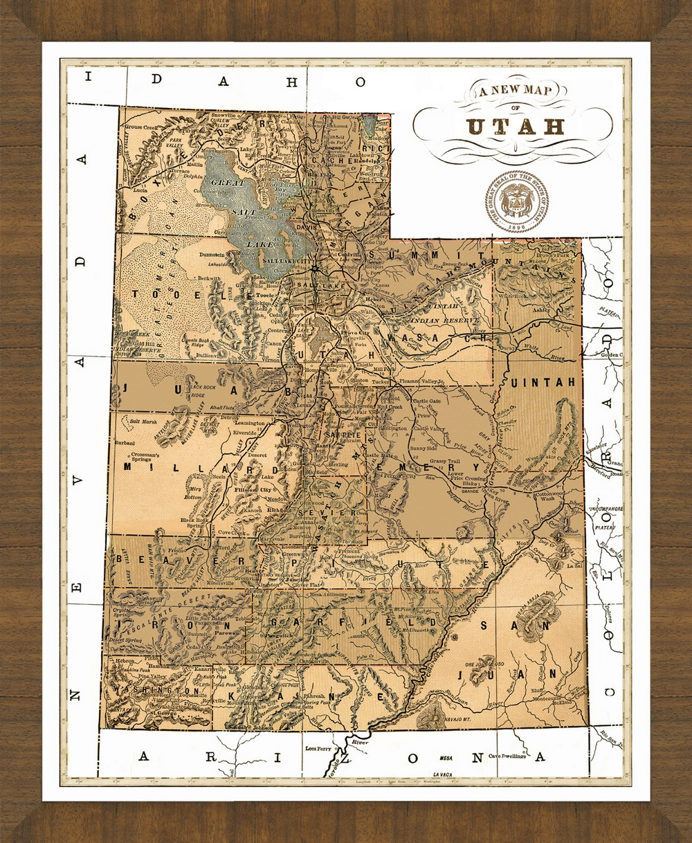 Old Map of Utah