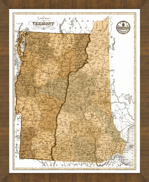 Old Map of Vermont