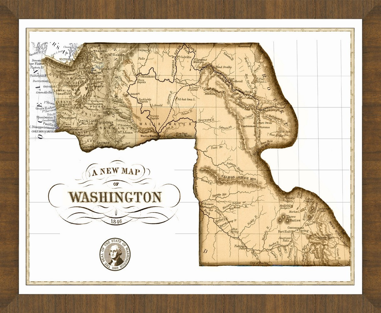 Old Map of Washington
