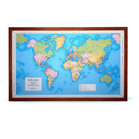 Framed & Personalized World Travel Map