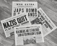 World War Two Major Events Newspaper Set