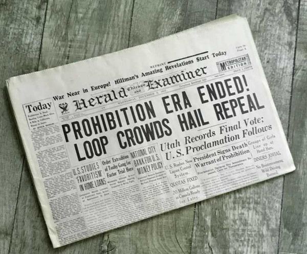 Prohibition Era Ends Historic Newspaper