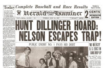 John Dillinger Historic Newspaper