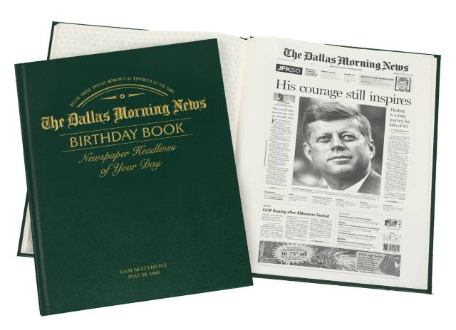 Dallas Morning News Birthday Newspaper