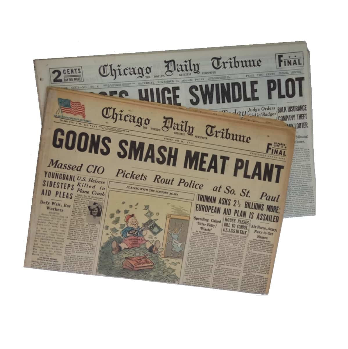 Chicago Tribune Birthday Newspaper Original Authentic