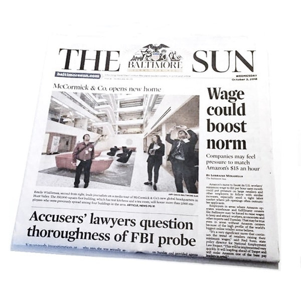Baltimore Sun Birthday Newspaper 