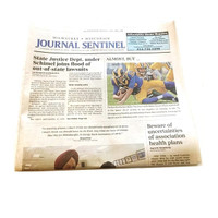 Milwaukee Journal Sentinel Birthday Newspaper 