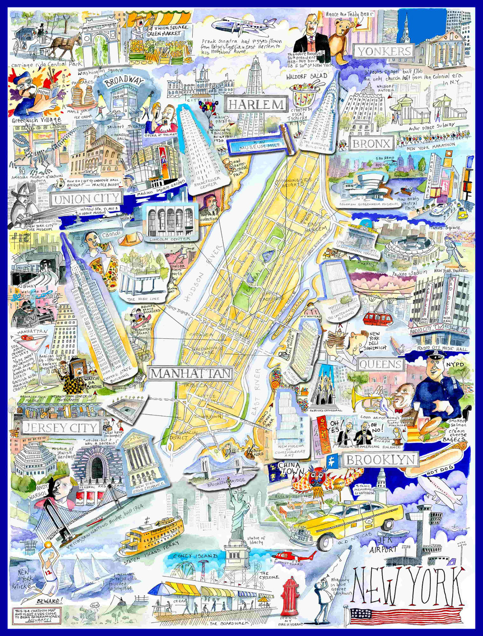 New York City Map 1000 Piece Jigsaw Puzzle 