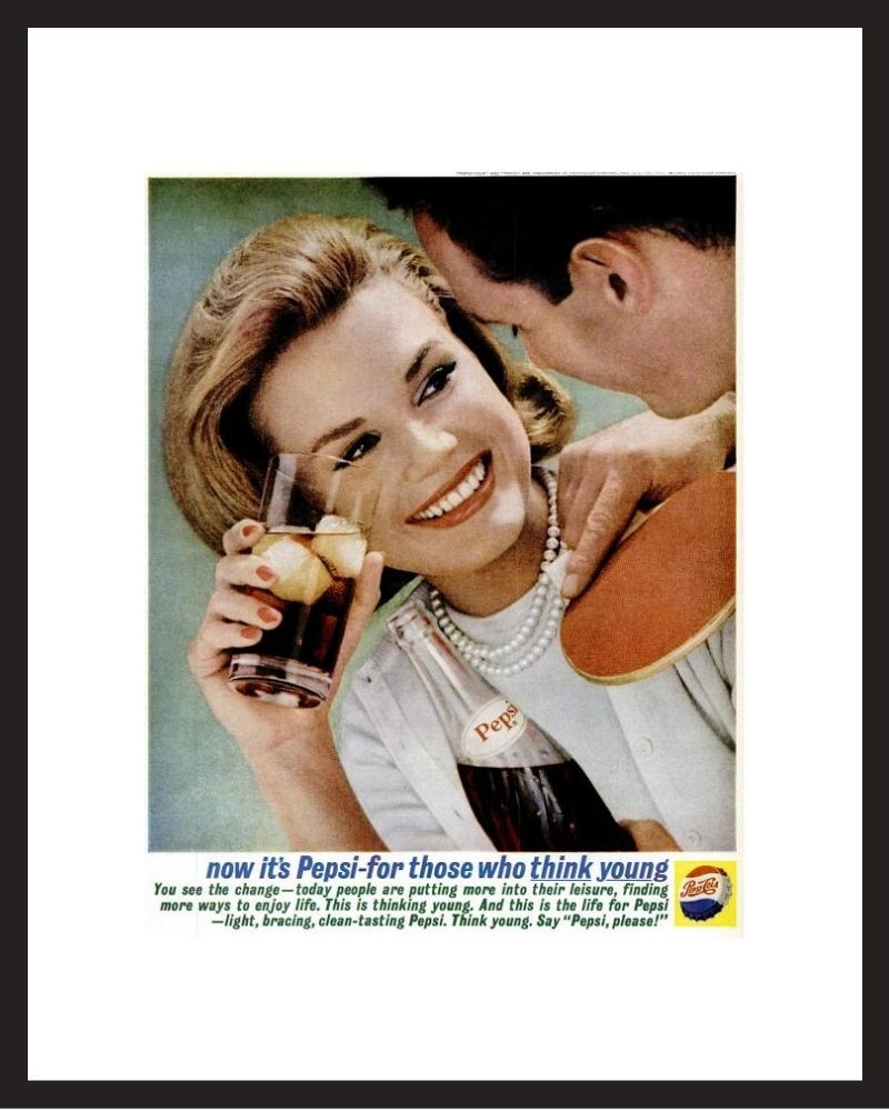 LIFE Magazine - Framed Original Ad - 1962 Pepsi Ad