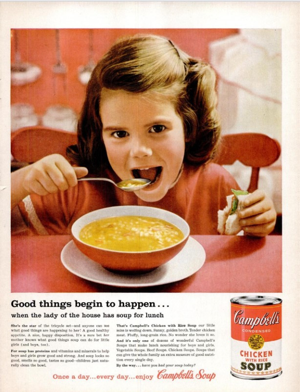 LIFE Magazine - Framed Original Ad - 1960 Campbell's Soup